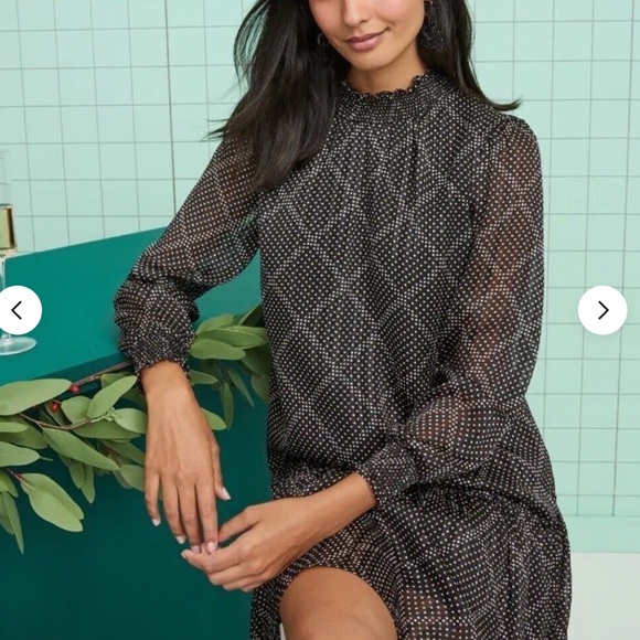 J Crew Ruffle Tiered Black White Mini Dress Size S - Picture 12 of 13